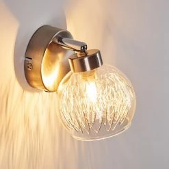 Hofstein Iskuras Wandleuchte Nickel-Matt, 1-flammig -Wandleuchten Verkaufsgeschäft iskuras wandleuchte h3226322 do2 11