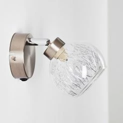 Hofstein Iskuras Wandleuchte Nickel-Matt, 1-flammig -Wandleuchten Verkaufsgeschäft iskuras wandleuchte h3226322 do2 15