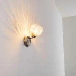 Hofstein Iskuras Wandleuchte Nickel-Matt, 1-flammig -Wandleuchten Verkaufsgeschäft iskuras wandleuchte h3226322 do2 16