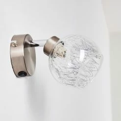 Hofstein Iskuras Wandleuchte Nickel-Matt, 1-flammig -Wandleuchten Verkaufsgeschäft iskuras wandleuchte h3226322 do2 17