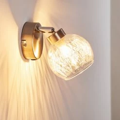 Hofstein Iskuras Wandleuchte Nickel-Matt, 1-flammig -Wandleuchten Verkaufsgeschäft iskuras wandleuchte h3226322 do2 2