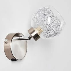 Hofstein Iskuras Wandleuchte Nickel-Matt, 1-flammig -Wandleuchten Verkaufsgeschäft iskuras wandleuchte h3226322 do2 20