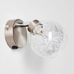 Hofstein Iskuras Wandleuchte Nickel-Matt, 1-flammig -Wandleuchten Verkaufsgeschäft iskuras wandleuchte h3226322 do2 4