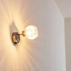 Hofstein Iskuras Wandleuchte Nickel-Matt, 1-flammig -Wandleuchten Verkaufsgeschäft iskuras wandleuchte h3226322 do2 5