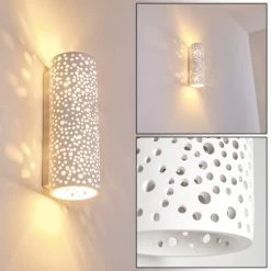 Hofstein Jabiru Wandleuchte Weiß, 2-flammig