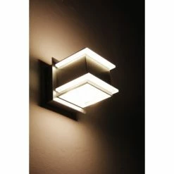 Hofstein Jaipur Wandleuchte LED Edelstahl, 1-flammig -Wandleuchten Verkaufsgeschäft jaipur wandleuchte h389led 2