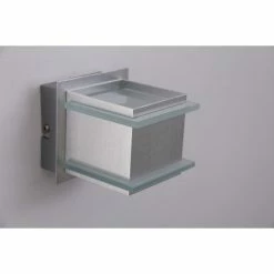 Hofstein Jaipur Wandleuchte LED Edelstahl, 1-flammig -Wandleuchten Verkaufsgeschäft jaipur wandleuchte h389led 4