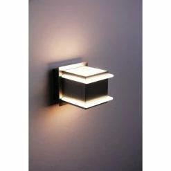 Hofstein Jaipur Wandleuchte LED Edelstahl, 1-flammig -Wandleuchten Verkaufsgeschäft jaipur wandleuchte h389led 6