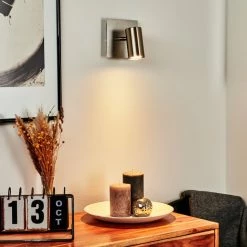 Hofstein Javel Wandleuchte Nickel-Matt, Chrom, 1-flammig -Wandleuchten Verkaufsgeschäft javel wandleuchte h3452639 9