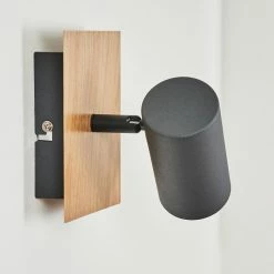 Hofstein Javel Wandleuchte Schwarz, Grau, Holzoptik, 1-flammig 22 Hofstein Javel Wandleuchte Schwarz, Grau, Holzoptik, 1-flammig -Wandleuchten Verkaufsgeschäft javel wandleuchte h3452653 10