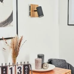 Hofstein Javel Wandleuchte Schwarz, Grau, Holzoptik, 1-flammig 23 Hofstein Javel Wandleuchte Schwarz, Grau, Holzoptik, 1-flammig -Wandleuchten Verkaufsgeschäft javel wandleuchte h3452653 11