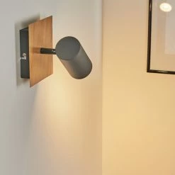 Hofstein Javel Wandleuchte Schwarz, Grau, Holzoptik, 1-flammig 18 Hofstein Javel Wandleuchte Schwarz, Grau, Holzoptik, 1-flammig -Wandleuchten Verkaufsgeschäft javel wandleuchte h3452653 6