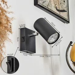 Hofstein Javel Wandleuchte Schwarz, 1-flammig -Wandleuchten Verkaufsgeschäft javel wandleuchte h3563922 3