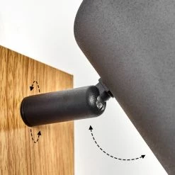 Hofstein Javel Wandleuchte Schwarz, Grau, Holzoptik, 1-flammig -Wandleuchten Verkaufsgeschäft javel wandleuchte h3563977 5