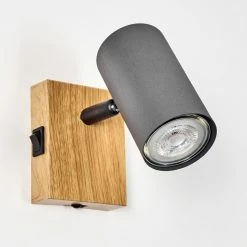 Hofstein Javel Wandleuchte Schwarz, Grau, Holzoptik, 1-flammig -Wandleuchten Verkaufsgeschäft javel wandleuchte h3563977 7