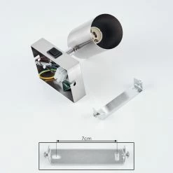 Hofstein Javel Wandleuchte Nickel-Matt, Chrom, 1-flammig -Wandleuchten Verkaufsgeschäft javel wandleuchte h3599709 4