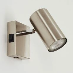 Hofstein Javel Wandleuchte Nickel-Matt, Chrom, 1-flammig -Wandleuchten Verkaufsgeschäft javel wandleuchte h3599709 7