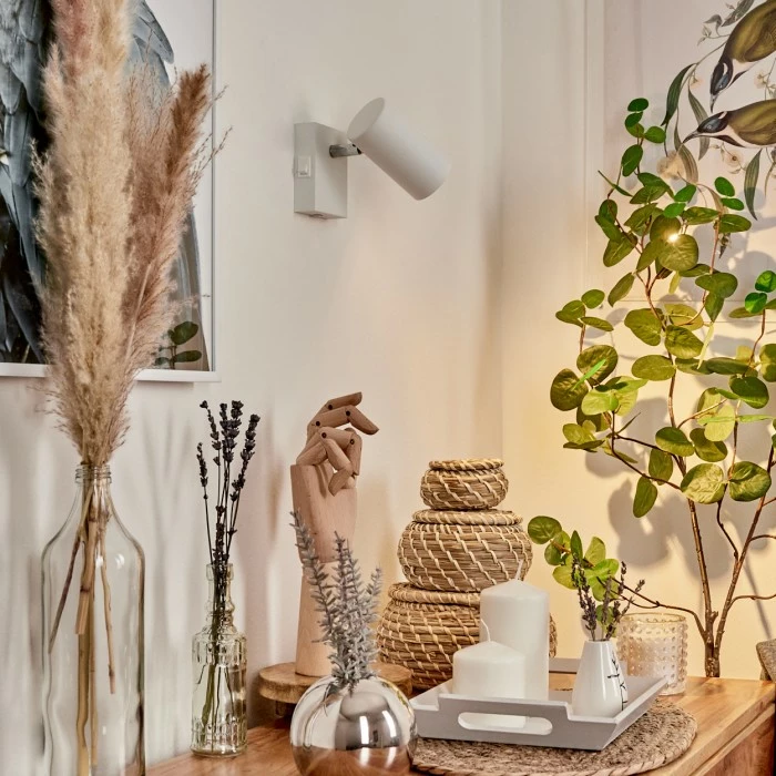 Hofstein Javel Wandleuchte Chrom, Weiß, 1-flammig 9 Hofstein Javel Wandleuchte Chrom, Weiß, 1-flammig – Bild 9