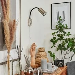 Hofstein Javel Wandleuchte Nickel-Matt, Schwarz, 1-flammig -Wandleuchten Verkaufsgeschäft javel wandleuchte h3612699 10