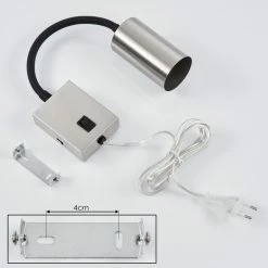 Hofstein Javel Wandleuchte Nickel-Matt, Schwarz, 1-flammig -Wandleuchten Verkaufsgeschäft javel wandleuchte h3612699 4