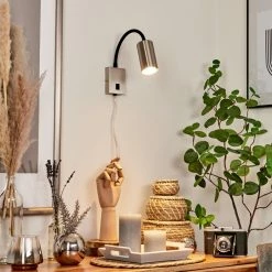 Hofstein Javel Wandleuchte Nickel-Matt, Schwarz, 1-flammig -Wandleuchten Verkaufsgeschäft javel wandleuchte h3612699 6