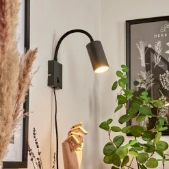 Hofstein Javel Wandleuchte Schwarz, 1-flammig -Wandleuchten Verkaufsgeschäft javel wandleuchte h3612712 9