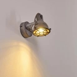 Hofstein Jonsered Wandleuchte LED Schwarz, Grau, Steinoptik, 1-flammig -Wandleuchten Verkaufsgeschäft jonsered wandleuchte h3355435 2