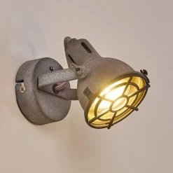 Hofstein Jonsered Wandleuchte LED Schwarz, Grau, Steinoptik, 1-flammig -Wandleuchten Verkaufsgeschäft jonsered wandleuchte h3355435 7