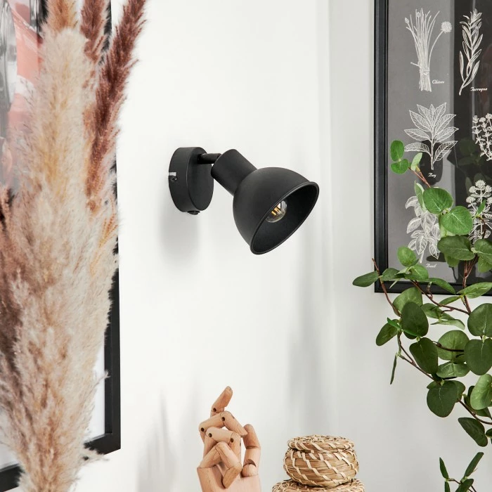 Hofstein Kansela Wandleuchte Schwarz, 1-flammig 2 Hofstein Kansela Wandleuchte Schwarz, 1-flammig – Bild 2