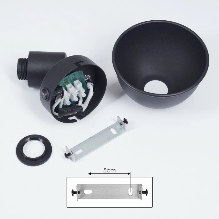 Hofstein Kansela Wandleuchte Schwarz, 1-flammig 5 Hofstein Kansela Wandleuchte Schwarz, 1-flammig – Bild 5