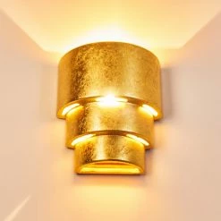 Hofstein Karatschi Wandleuchte Gold, 1-flammig -Wandleuchten Verkaufsgeschäft karatschi wandleuchte h3010136 do4 13