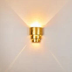 Hofstein Karatschi Wandleuchte Gold, 1-flammig -Wandleuchten Verkaufsgeschäft karatschi wandleuchte h3010136 do4 19