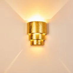 Hofstein Karatschi Wandleuchte Gold, 1-flammig -Wandleuchten Verkaufsgeschäft karatschi wandleuchte h3010136 do4 4