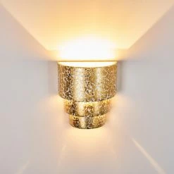 Hofstein Karatschi Wandleuchte Gold, 1-flammig -Wandleuchten Verkaufsgeschäft karatschi wandleuchte h3010266 do4 10