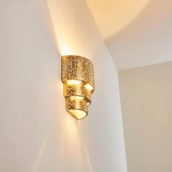 Hofstein Karatschi Wandleuchte Gold, 1-flammig -Wandleuchten Verkaufsgeschäft karatschi wandleuchte h3010266 do4 12