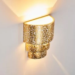 Hofstein Karatschi Wandleuchte Gold, 1-flammig -Wandleuchten Verkaufsgeschäft karatschi wandleuchte h3010266 do4 4