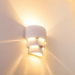 Hofstein Karatschi Wandleuchte Wei&szlig;, 1-flammig -Wandleuchten Verkaufsgeschäft karatschi wandleuchte h330 10