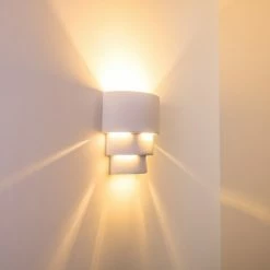 Hofstein Karatschi Wandleuchte Wei&szlig;, 1-flammig -Wandleuchten Verkaufsgeschäft karatschi wandleuchte h330 11