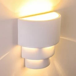 Hofstein Karatschi Wandleuchte Wei&szlig;, 1-flammig -Wandleuchten Verkaufsgeschäft karatschi wandleuchte h330 14