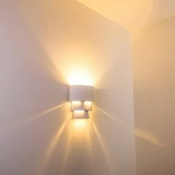 Hofstein Karatschi Wandleuchte Wei&szlig;, 1-flammig -Wandleuchten Verkaufsgeschäft karatschi wandleuchte h330 2