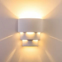 Hofstein Karatschi Wandleuchte Wei&szlig;, 1-flammig -Wandleuchten Verkaufsgeschäft karatschi wandleuchte h330 8