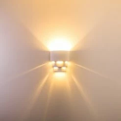 Hofstein Karatschi Wandleuchte Wei&szlig;, 1-flammig -Wandleuchten Verkaufsgeschäft karatschi wandleuchte h330 9