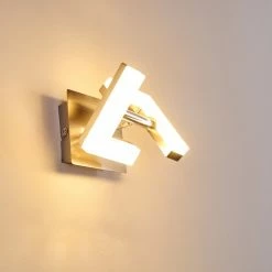 Hofstein Karis Wandleuchte LED Nickel-Matt, 1-flammig -Wandleuchten Verkaufsgeschäft karis wandleuchte h3111123 do1 10