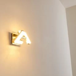 Hofstein Karis Wandleuchte LED Nickel-Matt, 1-flammig -Wandleuchten Verkaufsgeschäft karis wandleuchte h3111123 do1 12