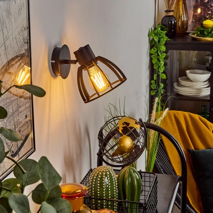 Hofstein Kaurila Wandleuchte Schwarz, 1-flammig 7 Hofstein Kaurila Wandleuchte Schwarz, 1-flammig – Bild 7