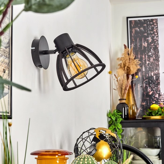 Hofstein Kaurila Wandleuchte Schwarz, 1-flammig 10 Hofstein Kaurila Wandleuchte Schwarz, 1-flammig – Bild 10