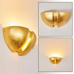 Hofstein Kawasaki Wandleuchte Gold, 1-flammig