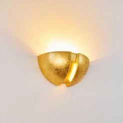 Hofstein Kawasaki Wandleuchte Gold, 1-flammig -Wandleuchten Verkaufsgeschäft kawasaki wandleuchte h3010143 do4 13