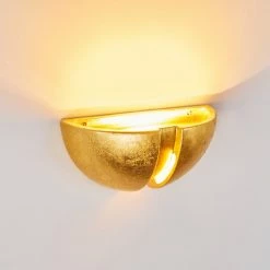 Hofstein Kawasaki Wandleuchte Gold, 1-flammig -Wandleuchten Verkaufsgeschäft kawasaki wandleuchte h3010143 do4 14