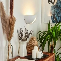 Hofstein Kawasaki Wandleuchte Wei&szlig;, 1-flammig -Wandleuchten Verkaufsgeschäft kawasaki wandleuchte h331 8